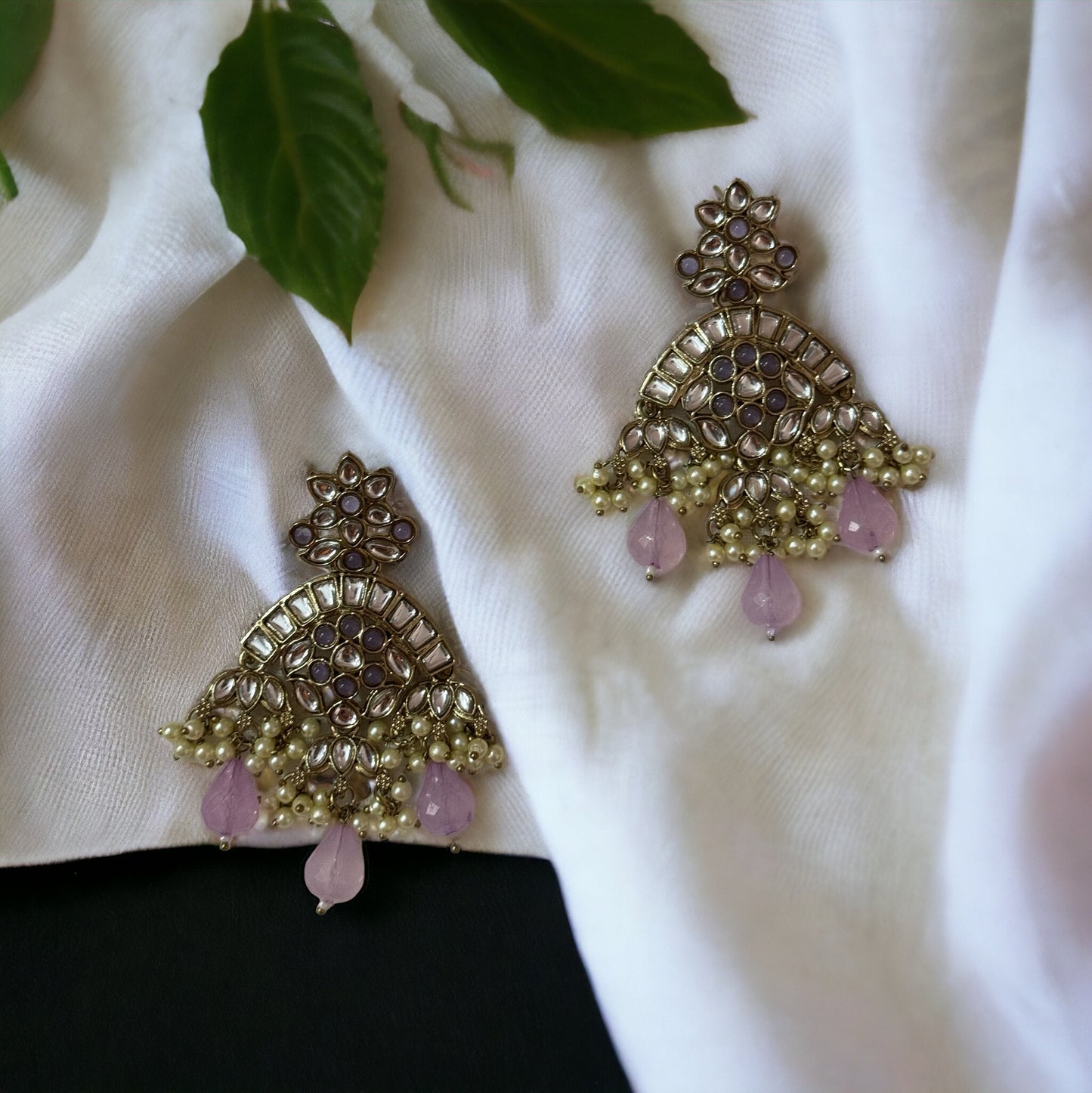 KUNDAN PEARL DROP EARRINGS