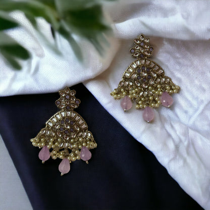 KUNDAN PEARL DROP EARRINGS