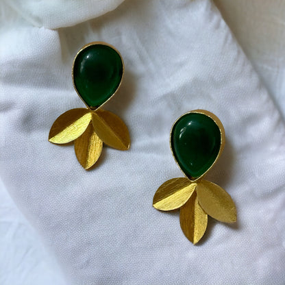 BRASS LEAF EARRINGS