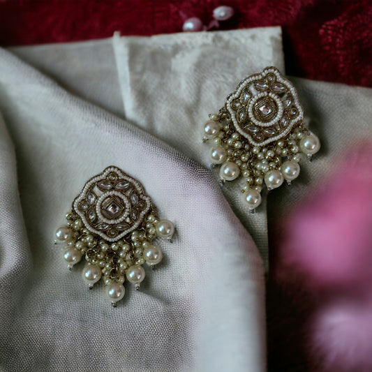 DIAMOND PEARL EARRINGS