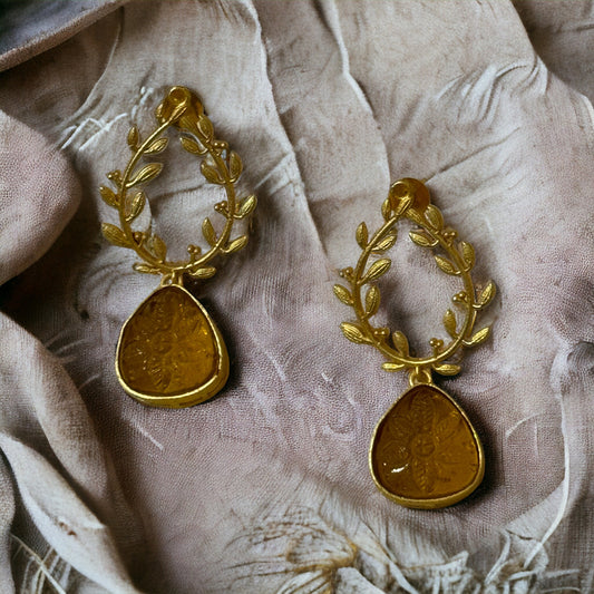 RHEA BRASS EARRINGS