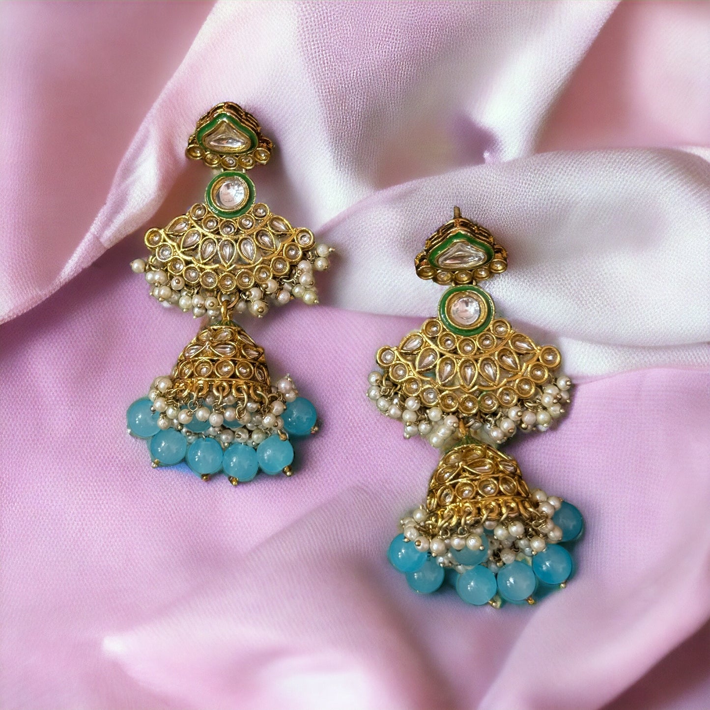 PEARL KUNDAN JHUMKA