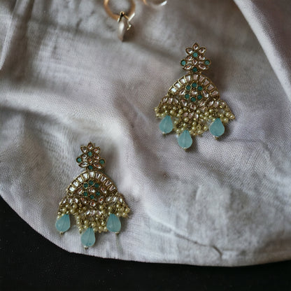 KUNDAN PEARL DROP EARRINGS