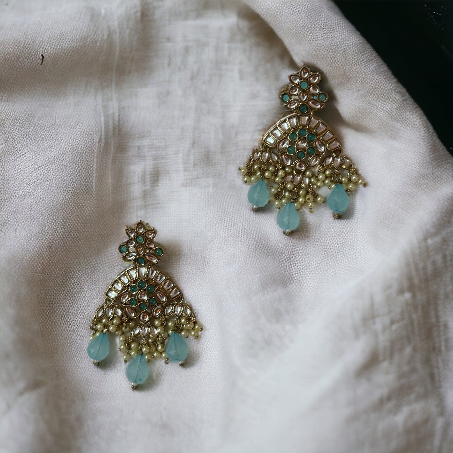 KUNDAN PEARL DROP EARRINGS