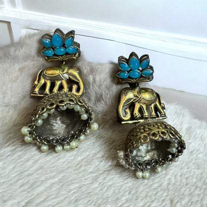 LOTUS JHUMKA EARRINGS