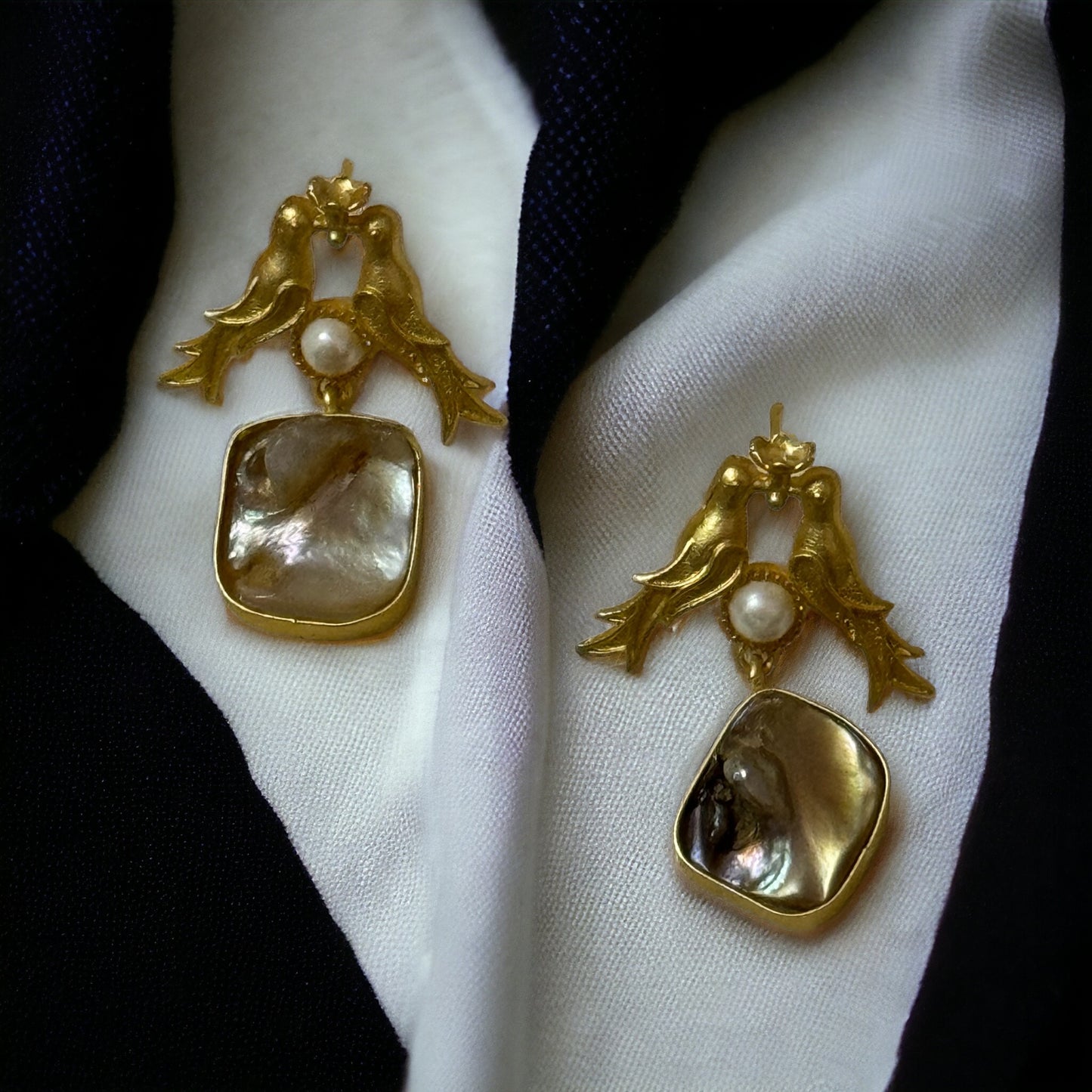 RHEA BRASS  EARRINGS