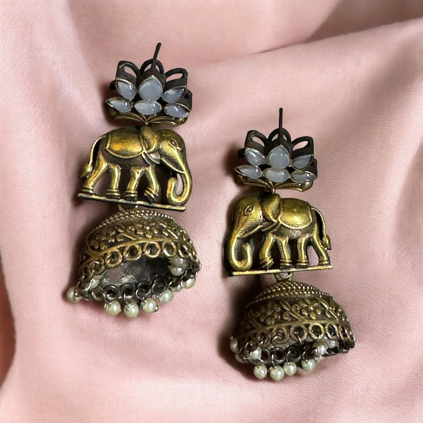 LOTUS JHUMKA EARRINGS