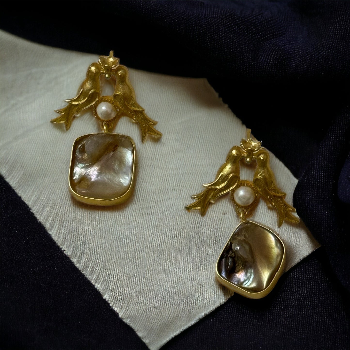 RHEA BRASS  EARRINGS