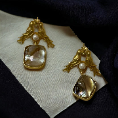 RHEA BRASS  EARRINGS