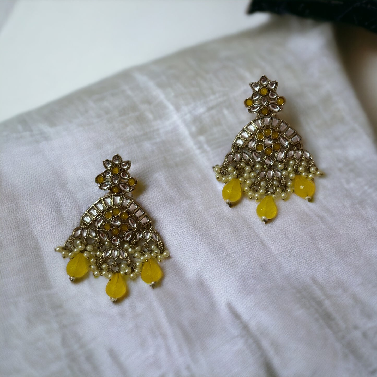 KUNDAN PEARL DROP EARRINGS