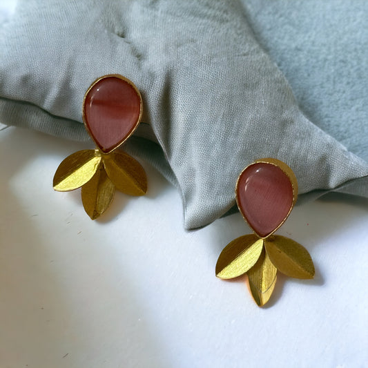 BRASS LEAF EARRINGS