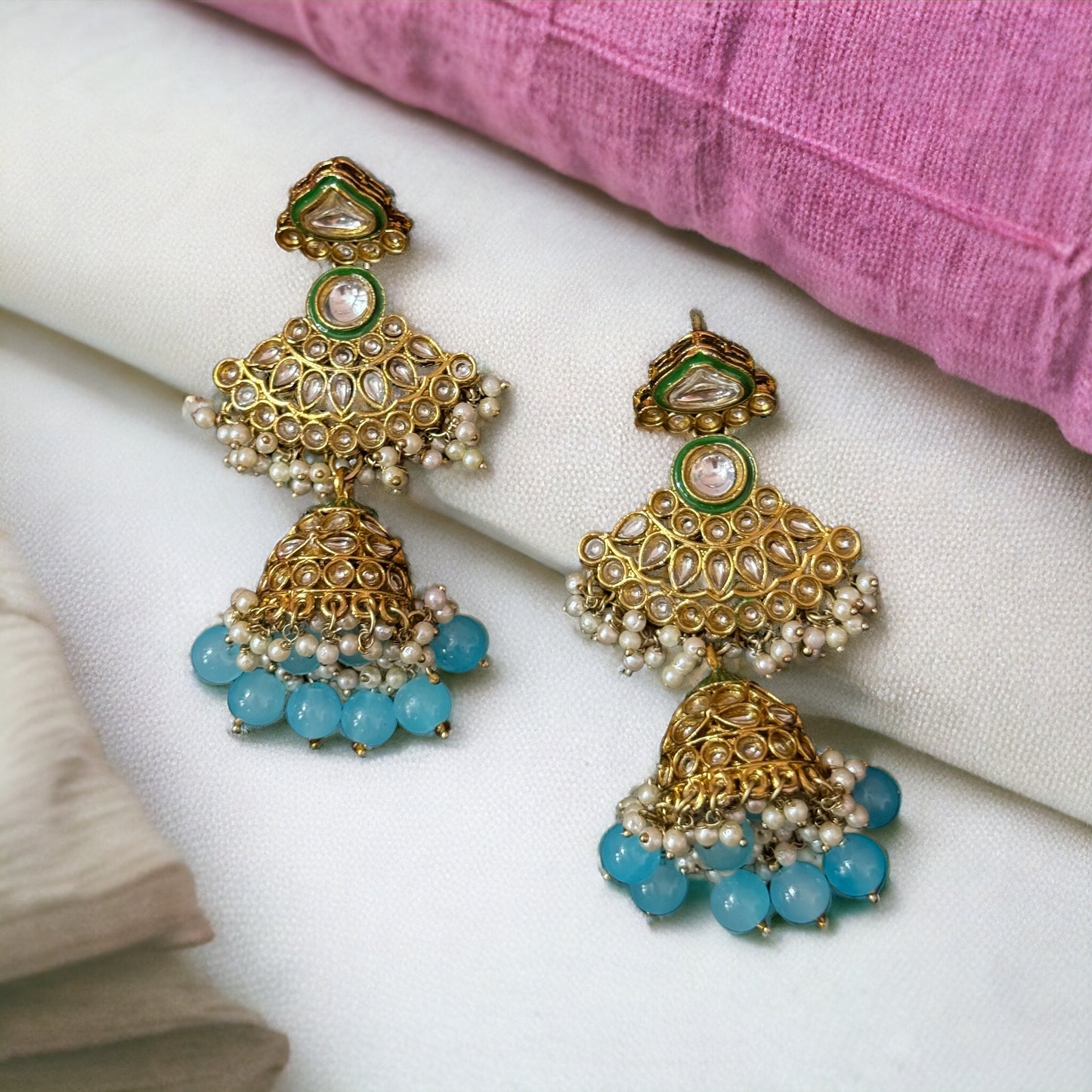 PEARL KUNDAN JHUMKA