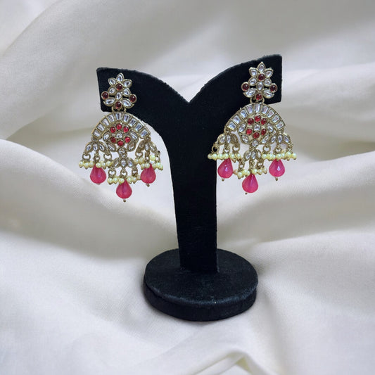 KUNDAN PEARL DROP EARRINGS