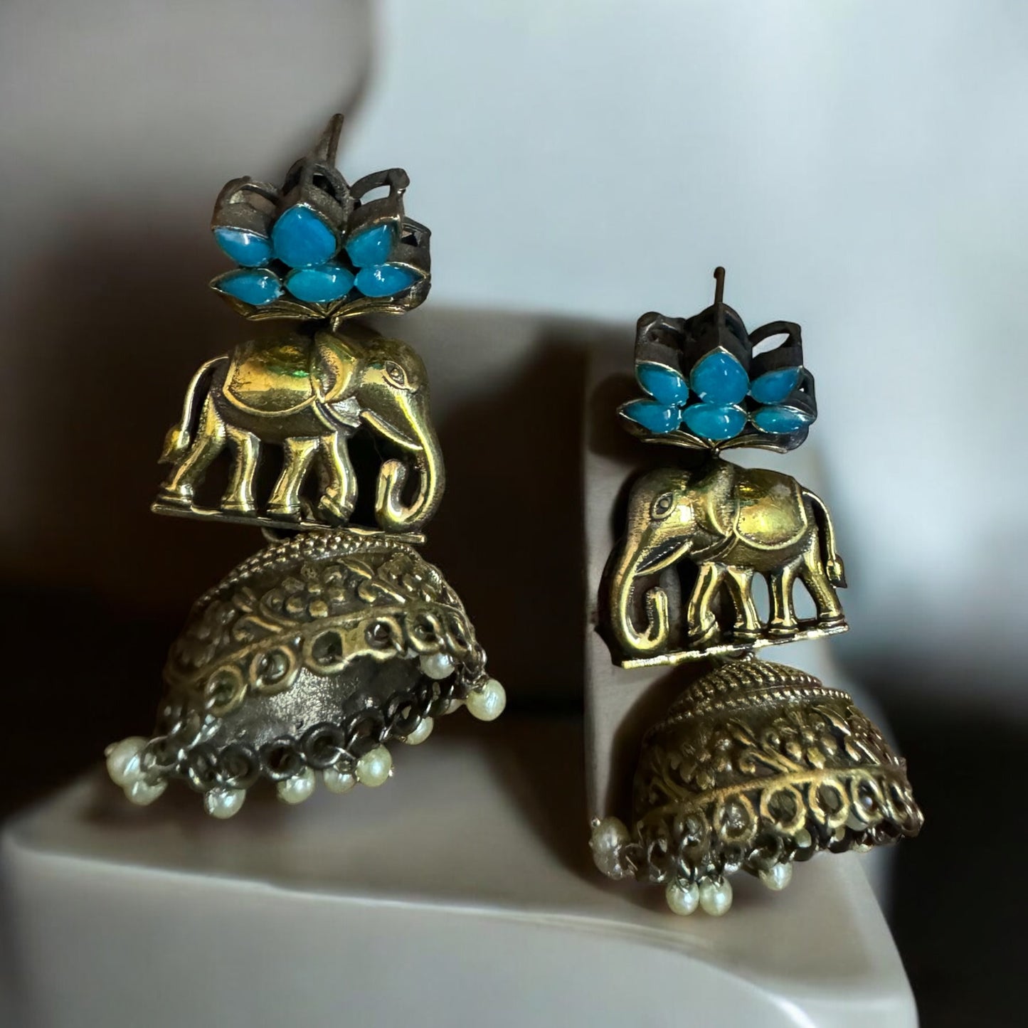 LOTUS JHUMKA EARRINGS