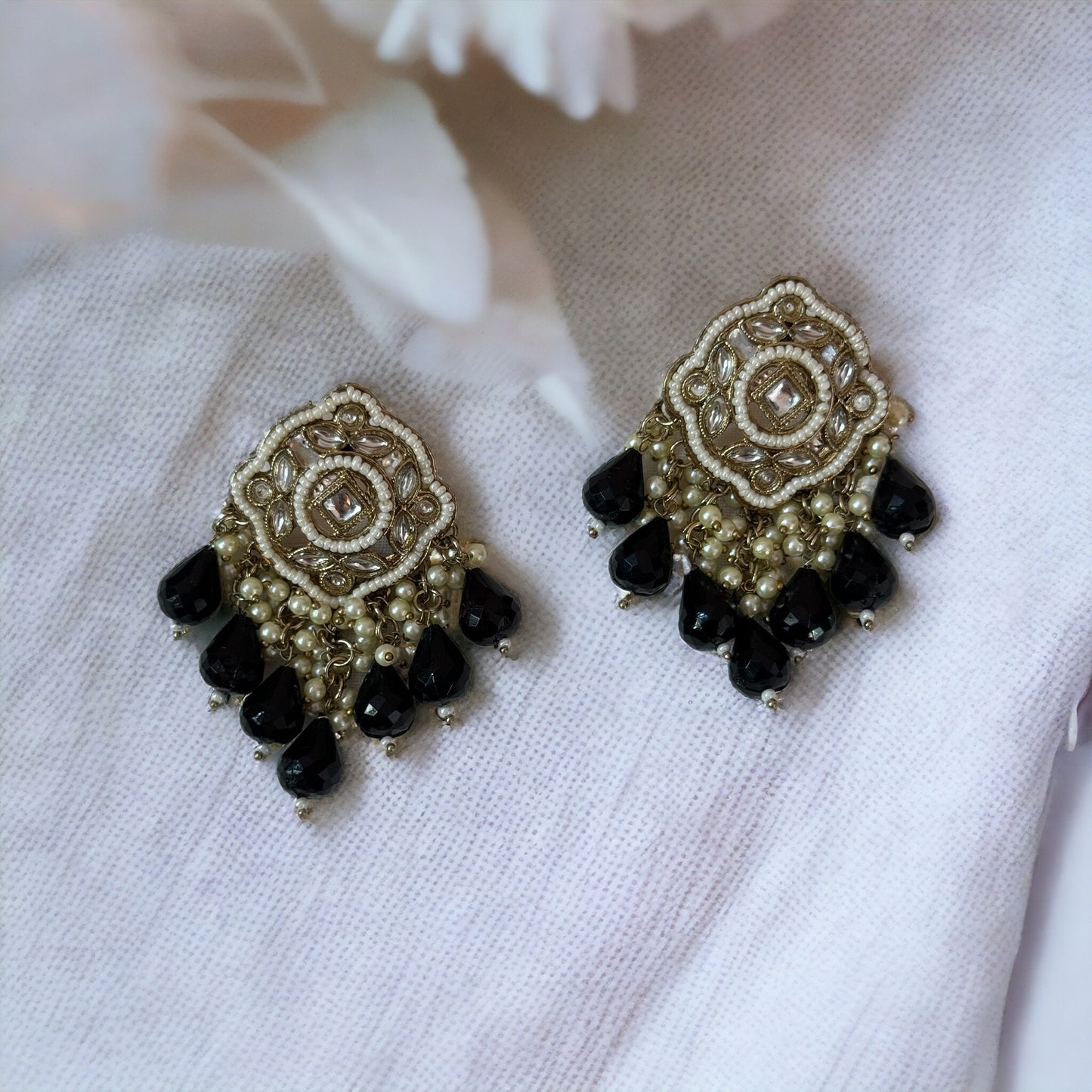 DIAMOND PEARL EARRINGS