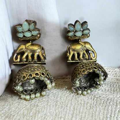 LOTUS JHUMKA EARRINGS