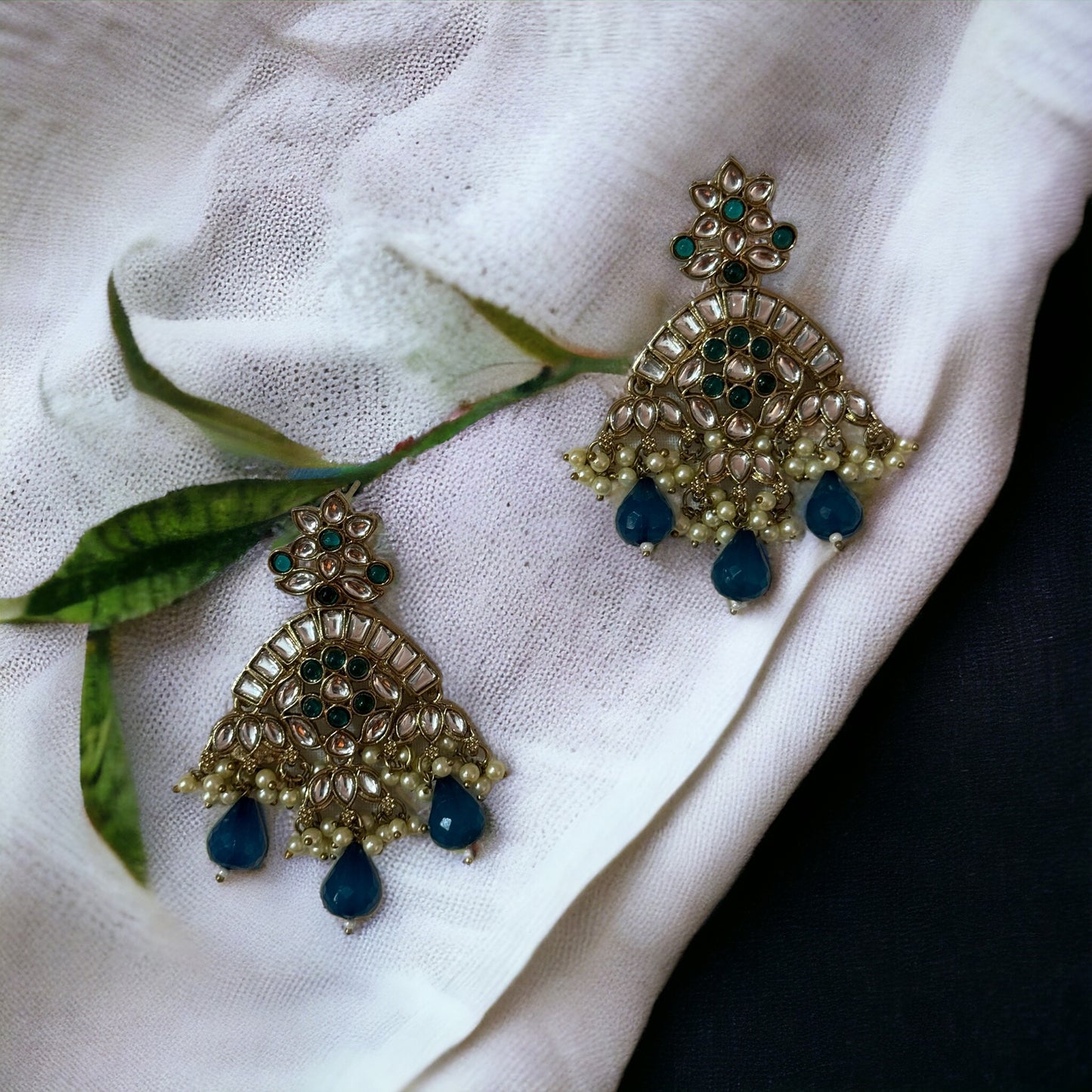 KUNDAN PEARL DROP EARRINGS