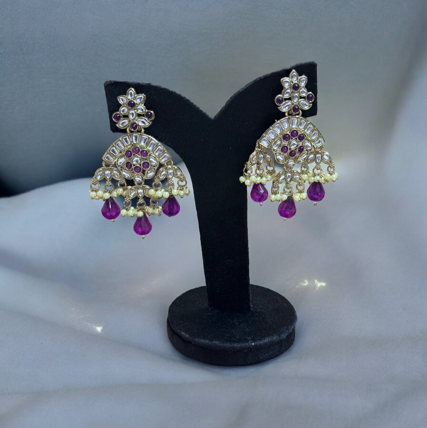 KUNDAN PEARL DROP EARRINGS