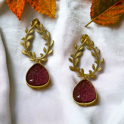 RHEA BRASS EARRINGS