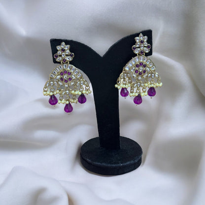 KUNDAN PEARL DROP EARRINGS