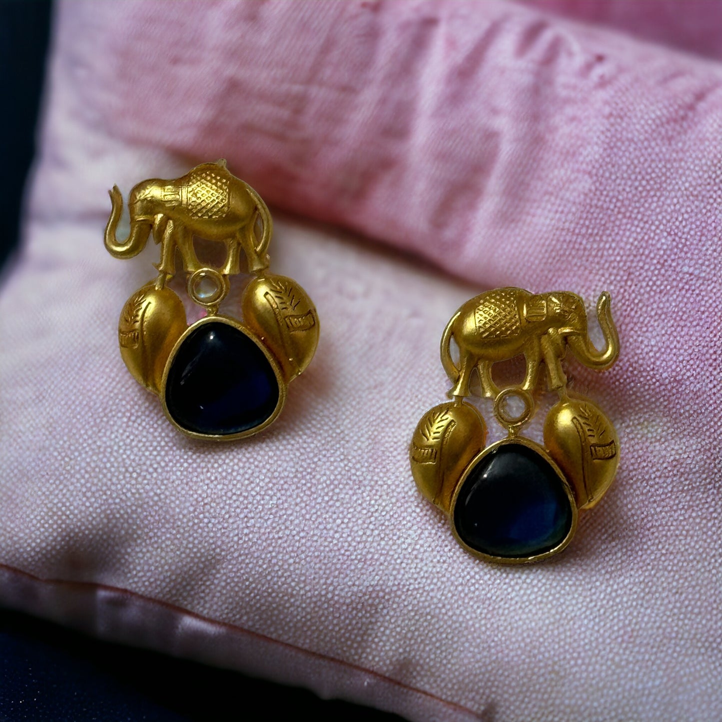 BRASS ELEPHANT EARRINGS