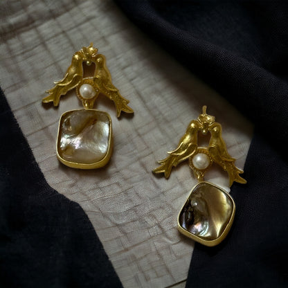 RHEA BRASS  EARRINGS