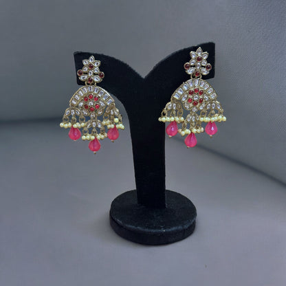 KUNDAN PEARL DROP EARRINGS