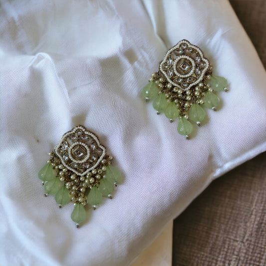 DIAMOND PEARL EARRINGS