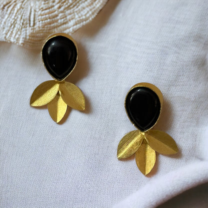 BRASS LEAF EARRINGS