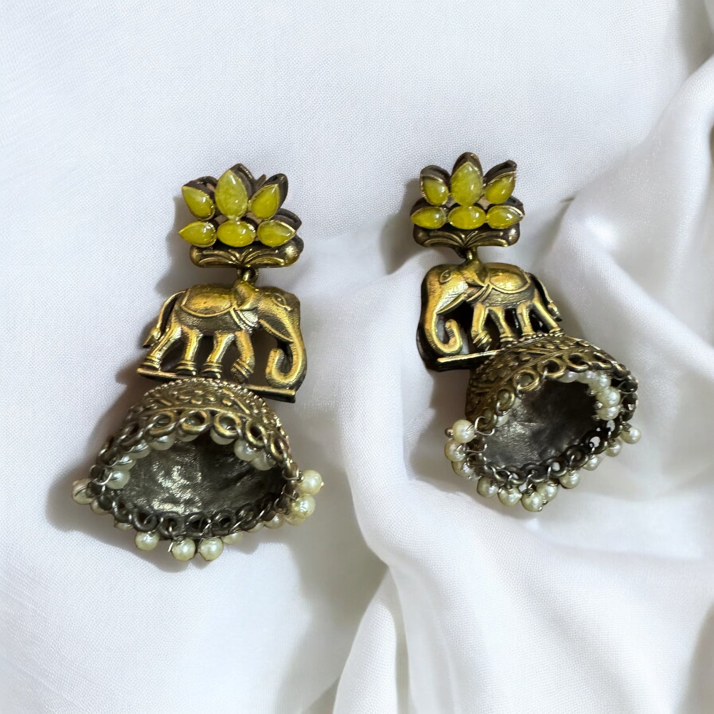 LOTUS JHUMKA EARRINGS