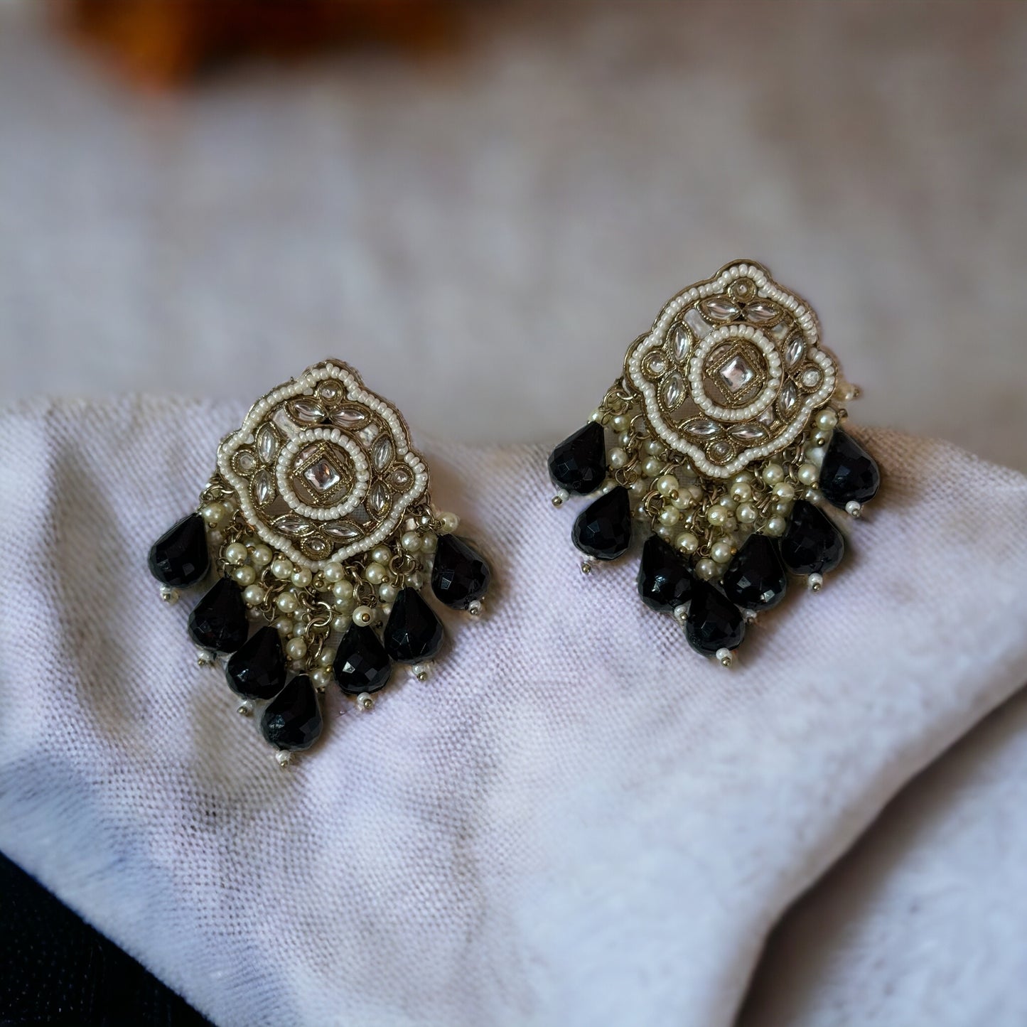 DIAMOND PEARL EARRINGS