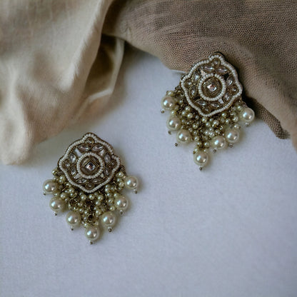 DIAMOND PEARL EARRINGS